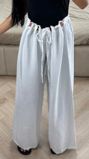 Wijde Broek met Kralendetail – Viscoseblend