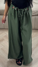 Wijde Broek met Kralendetail – Viscoseblend