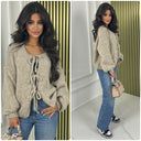 Basic-Cardigan mit 3 Bändern 6072