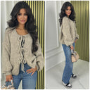 Basic-Cardigan mit 3 Bändern 6072