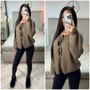 Basic-Cardigan mit 3 Bändern 6072