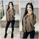 Basic-Cardigan mit 3 Bändern 6072