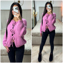 Basic-Cardigan mit 3 Bändern 6072