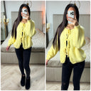 Basic-Cardigan mit 3 Bändern 6072