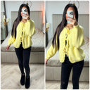 Basic-Cardigan mit 3 Bändern 6072