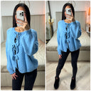 Basic-Cardigan mit 3 Bändern 6072