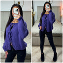 Basic-Cardigan mit 3 Bändern 6072