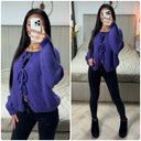 Basic-Cardigan mit 3 Bändern 6072