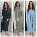 Soft Cheesecloth V Neck Dress