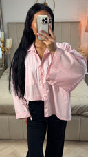 Oversized Blouse met Wijde Mouwen – Katoenblend