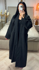 Lange Open Mantel met Steekzakken