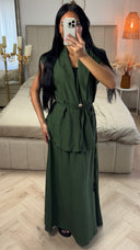 Tweedelige Set met Ceintuur – Viscoseblend