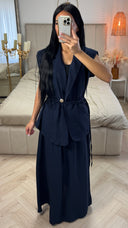 Tweedelige Set met Ceintuur – Viscoseblend