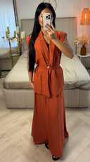 Tweedelige Set met Ceintuur – Viscoseblend