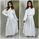 Satin Maxi Plissierter Taillengürtel mit Bindedetail