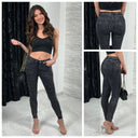 2023 Premium Qualität Stretch Zerrissene Schwarze Jeans 77068