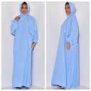 Superübergroße Glanz-Abaya mit Kopftuch, MADE IN ITALY