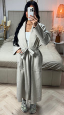 Lange Mantel met Ceintuur en Zakken