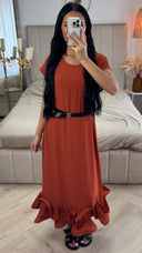 Maxi Jurk met Ruffle Zoom