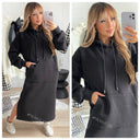 Oversized Super Soft Maxi Jogging Hoodie Dress Split