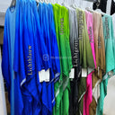 Multicolor Oversized Satin Dress Butterfly Sleeves