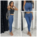 Hochwertige, elastische Push-Up-Jeans in Clean-Optik 77129