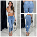 Hochwertige Stretch-Jeans im Used-Look 77151