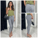 Premium Quality Gray Stretch Clean Jeans 77209