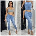 Zerrissene Push-Up-Jeans in Stretch-Qualität 77269