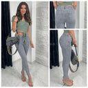 Premium Quality Gray Stretch Push Up Jeans 77326