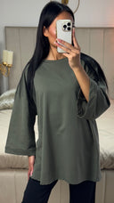Oversized Terry Cotton T-Shirt