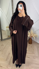 Abaya Two-Piece Set met Kimono en Onderjurk