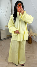 2-Delige Oversized Katoenen Set met Ballonmouwen