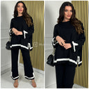 Knitwear Oversized Double Split Wide Leg Set Line Details