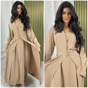 2-teiliges Set Kleid mit goldenen Nahtdetails