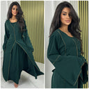 2-teiliges Set Kleid mit goldenen Nahtdetails