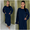 Normale Größe Basic-Kleid mit Rüschenärmeln