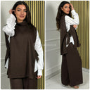 3pcs Heavy Corduroy Blouse+ Sweater+Pants Set