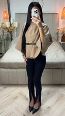 Butterfly Tie Belt Crop Coat