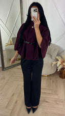 Butterfly Tie Belt Crop Coat