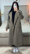 Oversized Military Teddy Jacket Golden Buttons