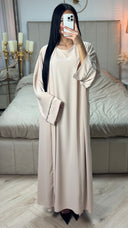 2pcs Set Kimono + Underdress Diamond Sleeve Detail