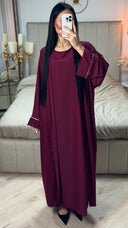 2pcs Set Kimono + Underdress Diamond Sleeve Detail