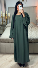 2pcs Set Kimono + Underdress Diamond Sleeve Detail