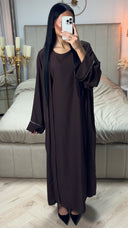 2pcs Set Kimono + Underdress Diamond Sleeve Detail