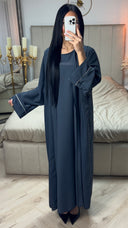 2pcs Set Kimono + Underdress Diamond Sleeve Detail