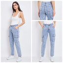 Hochwertige Stretch-Double-Cargo-Jeans 99090