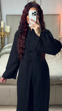 2pcs Linnenlook Set Button Tie Belt Kimono + Underdress