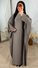 Abaya Jurk met Strass Details en Cape Mouwen
