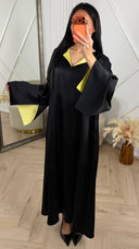 Abaya Maxi Jurk met Contrast Voering